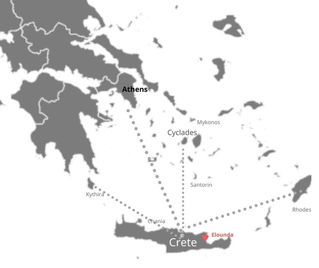 The best connection between Cyclades, Athens, Aegean Sea, Mykonos, Santorini
